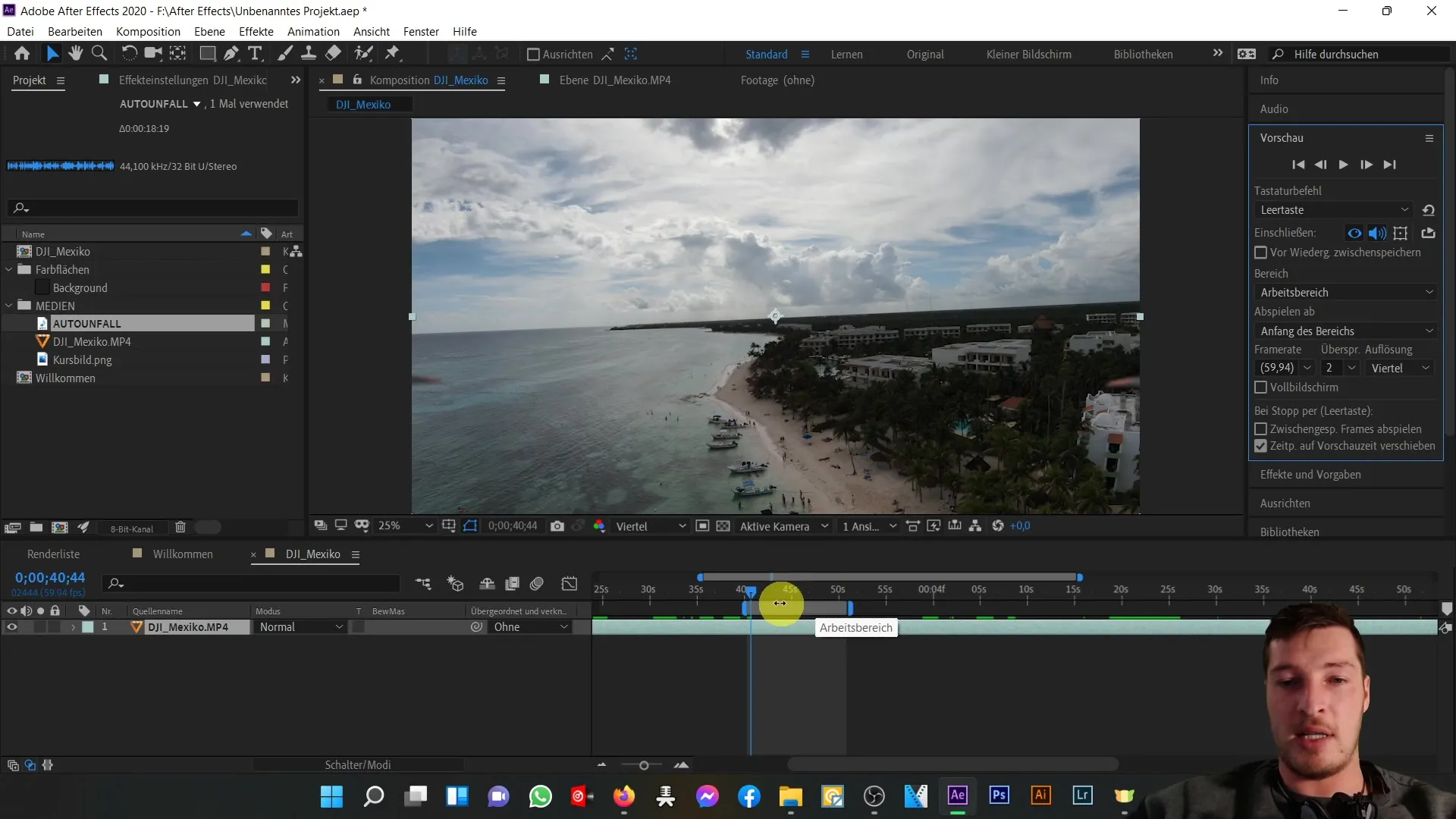 Vorschau-Anpassungen in After Effects – Optimale Nutzung des Vorschau-Bereichs
