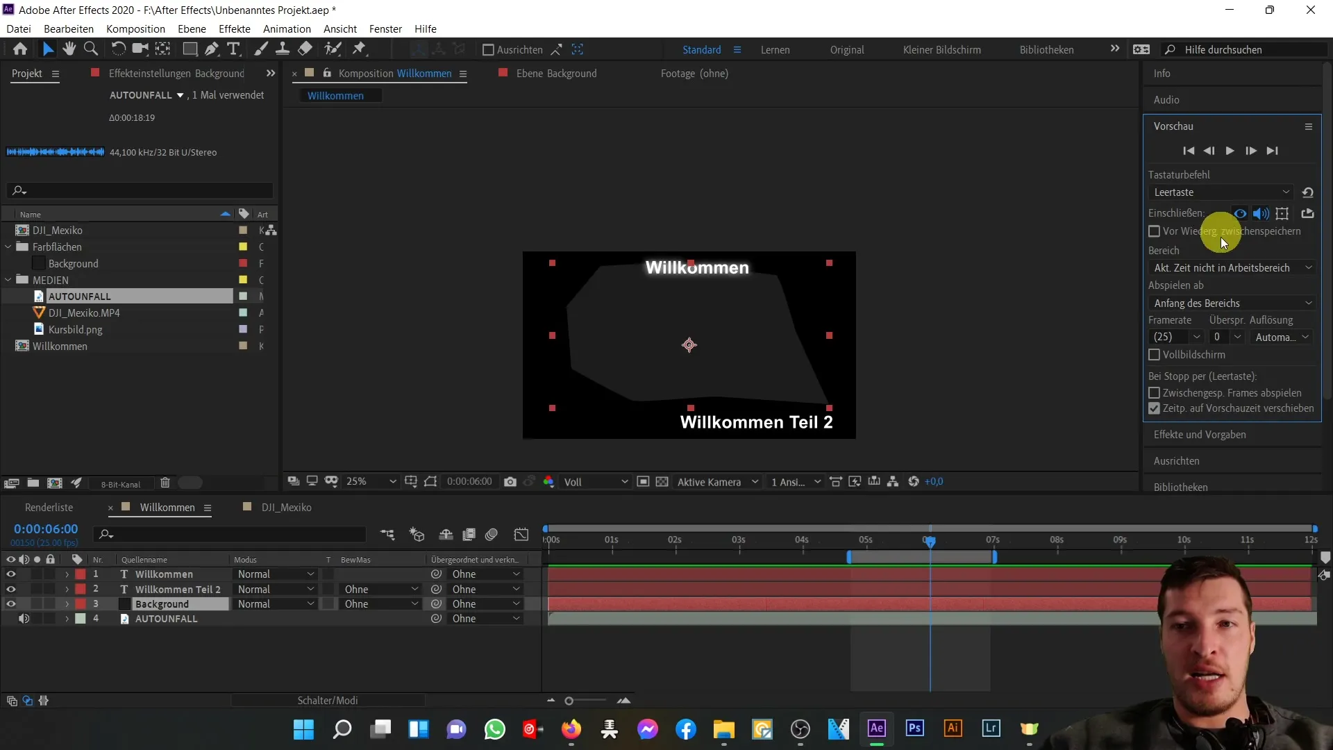 Vorschau-Anpassungen in After Effects – Optimale Nutzung des Vorschau-Bereichs