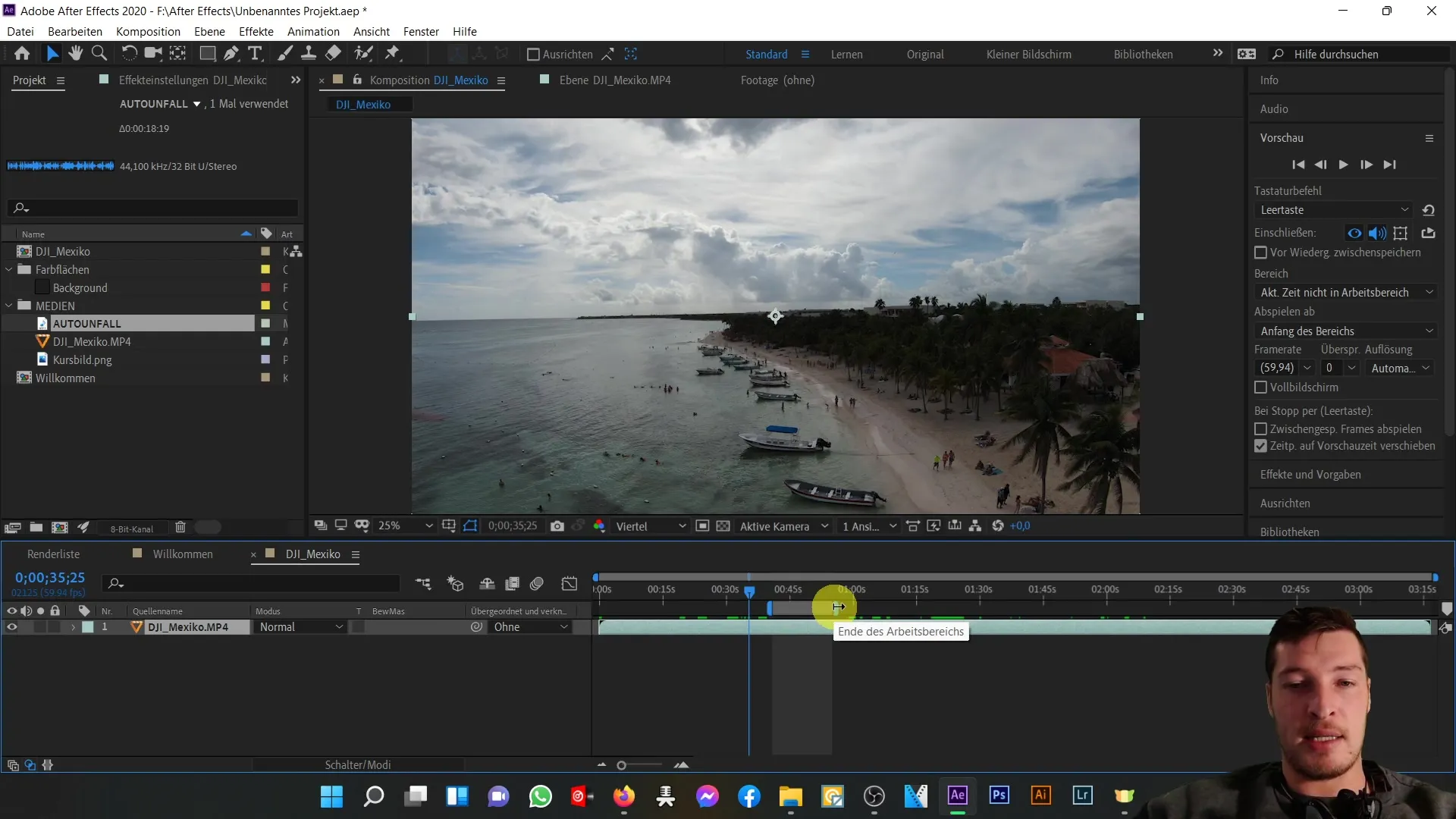 Vorschau-Anpassungen in After Effects – Optimale Nutzung des Vorschau-Bereichs