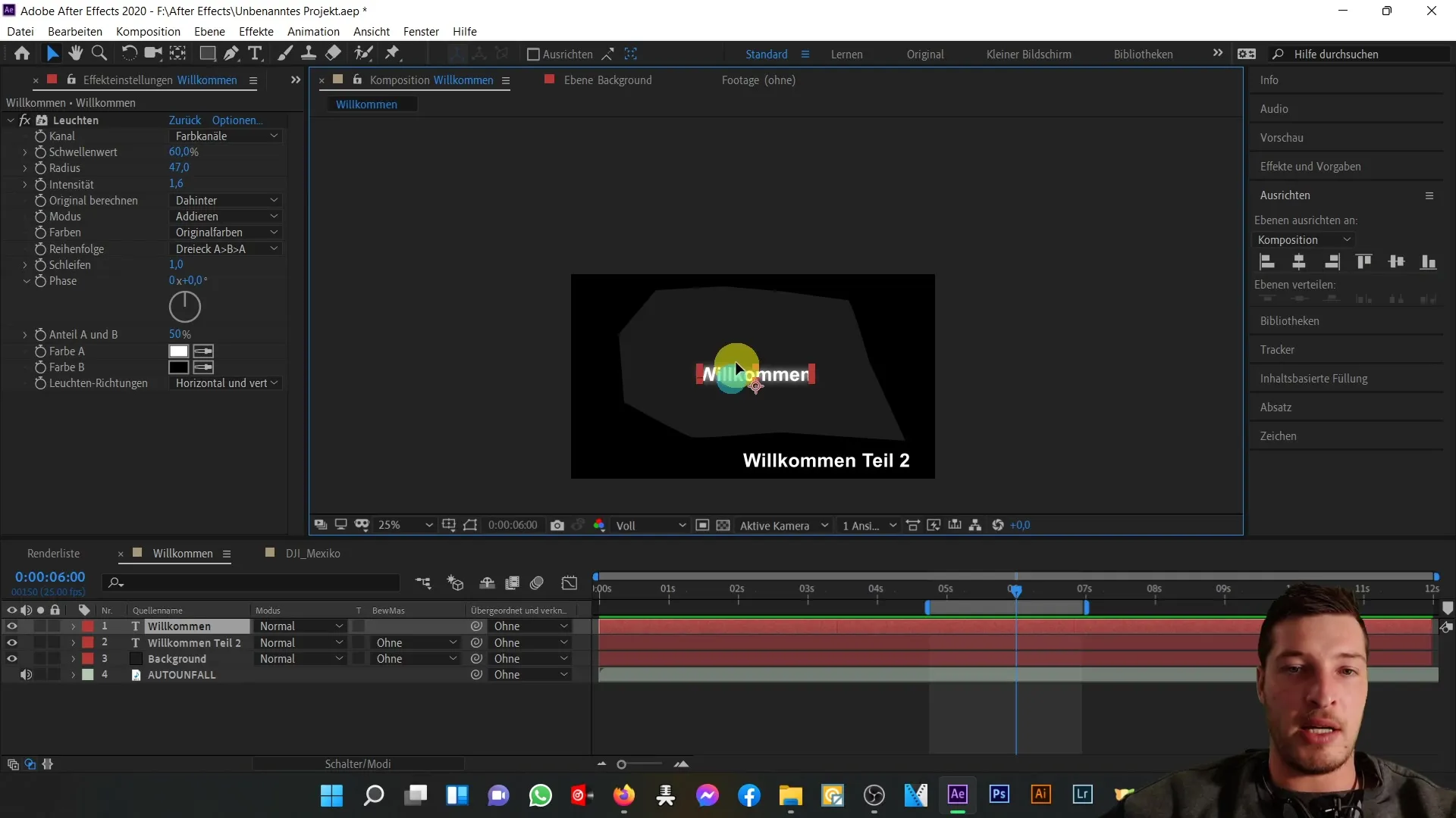 Effekte und Textverarbeitung in After Effects: Ein kompletter Überblick über die Benutzeroberfläche
