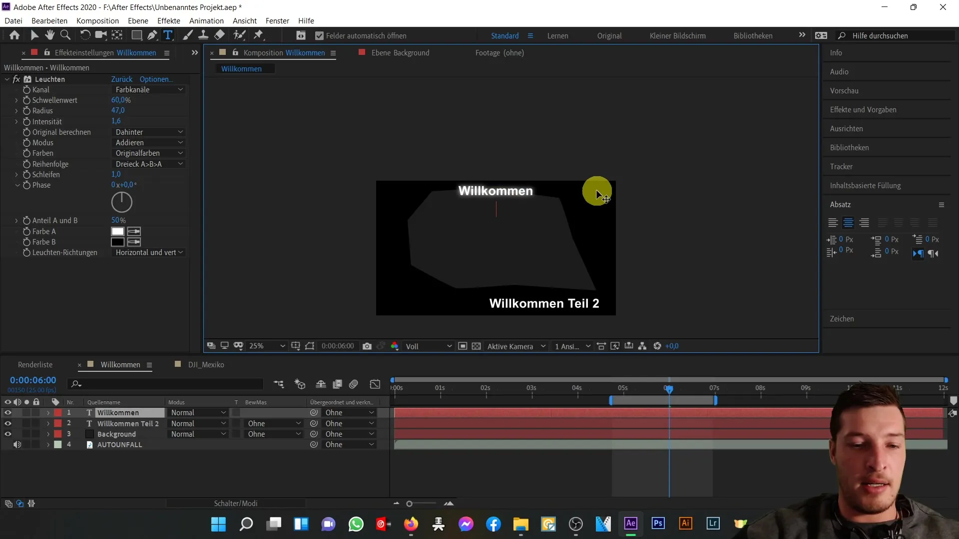 Effekte und Textverarbeitung in After Effects: Ein kompletter Überblick über die Benutzeroberfläche