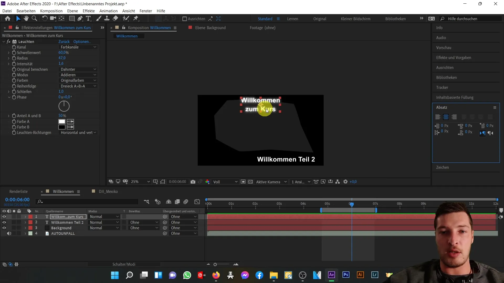 Effekte und Textverarbeitung in After Effects: Ein kompletter Überblick über die Benutzeroberfläche