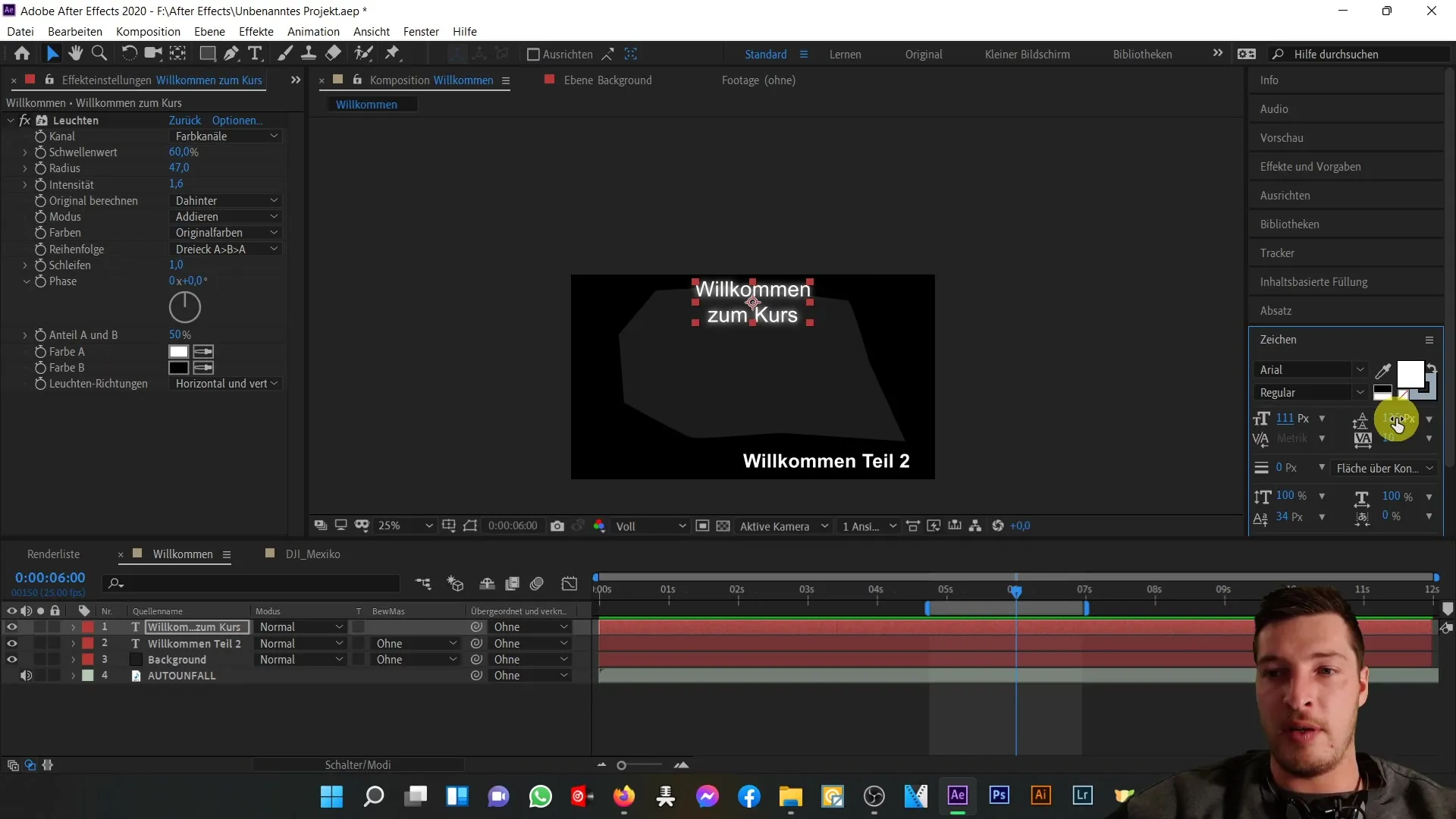 Effekte und Textverarbeitung in After Effects: Ein kompletter Überblick über die Benutzeroberfläche