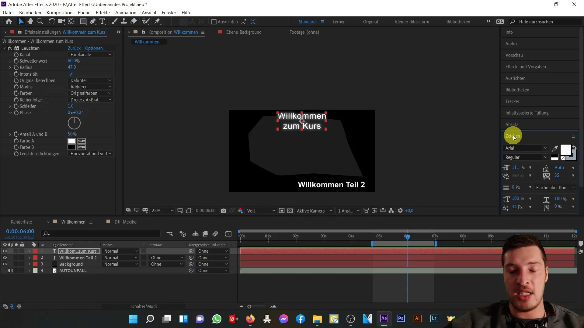 Effekte und Textverarbeitung in After Effects: Ein kompletter Überblick über die Benutzeroberfläche