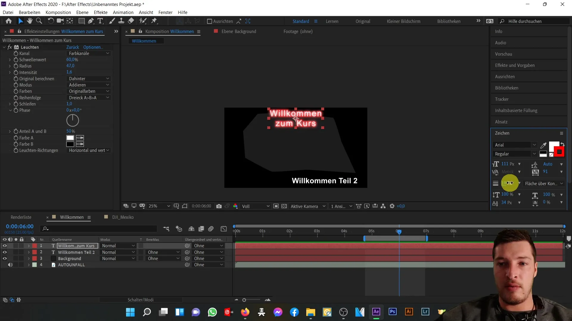 Effekte und Textverarbeitung in After Effects: Ein kompletter Überblick über die Benutzeroberfläche