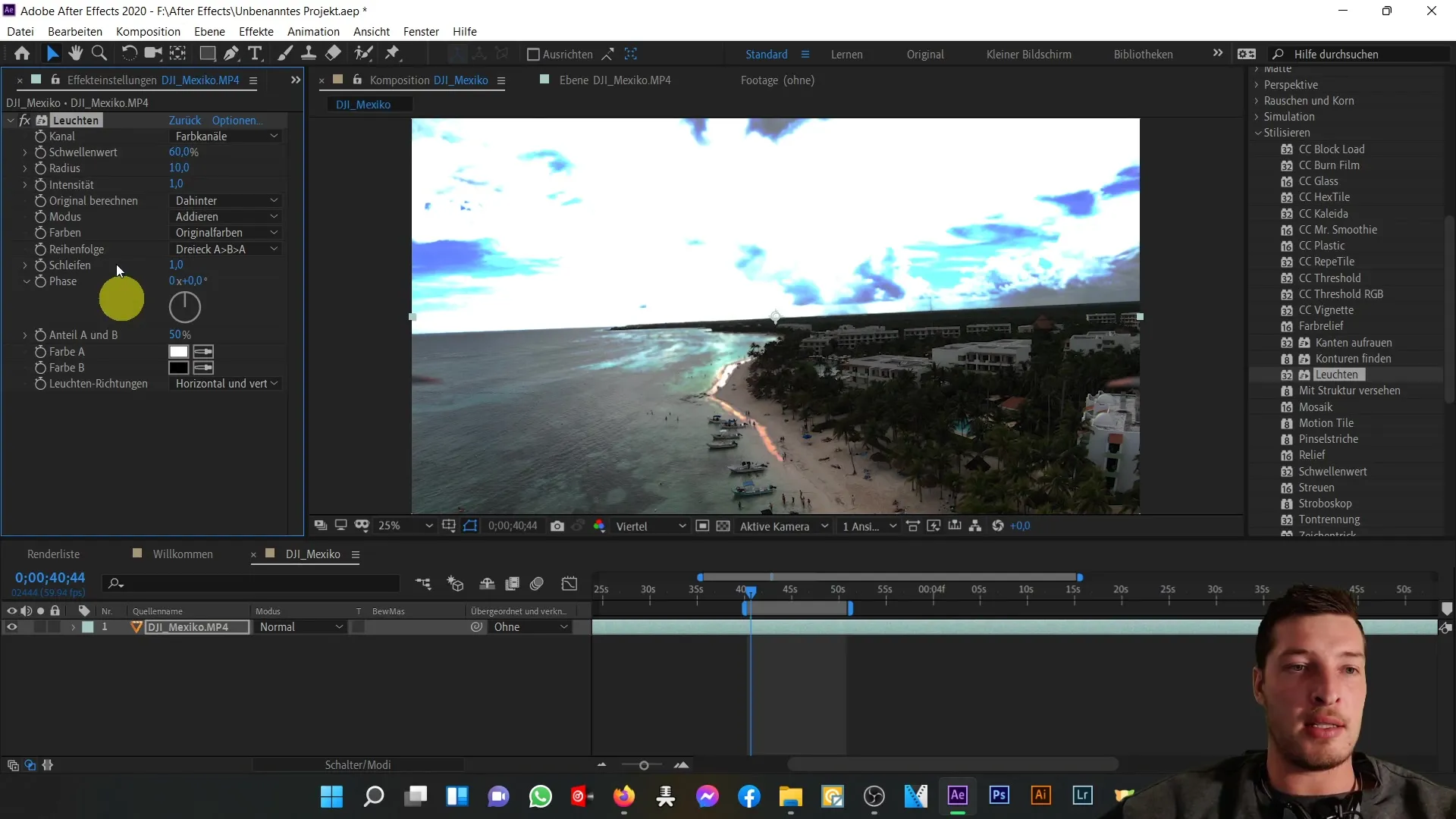 Effekte und Textverarbeitung in After Effects: Ein kompletter Überblick über die Benutzeroberfläche