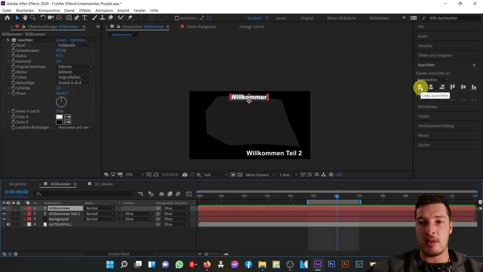 Effekte und Textverarbeitung in After Effects: Ein kompletter Überblick über die Benutzeroberfläche