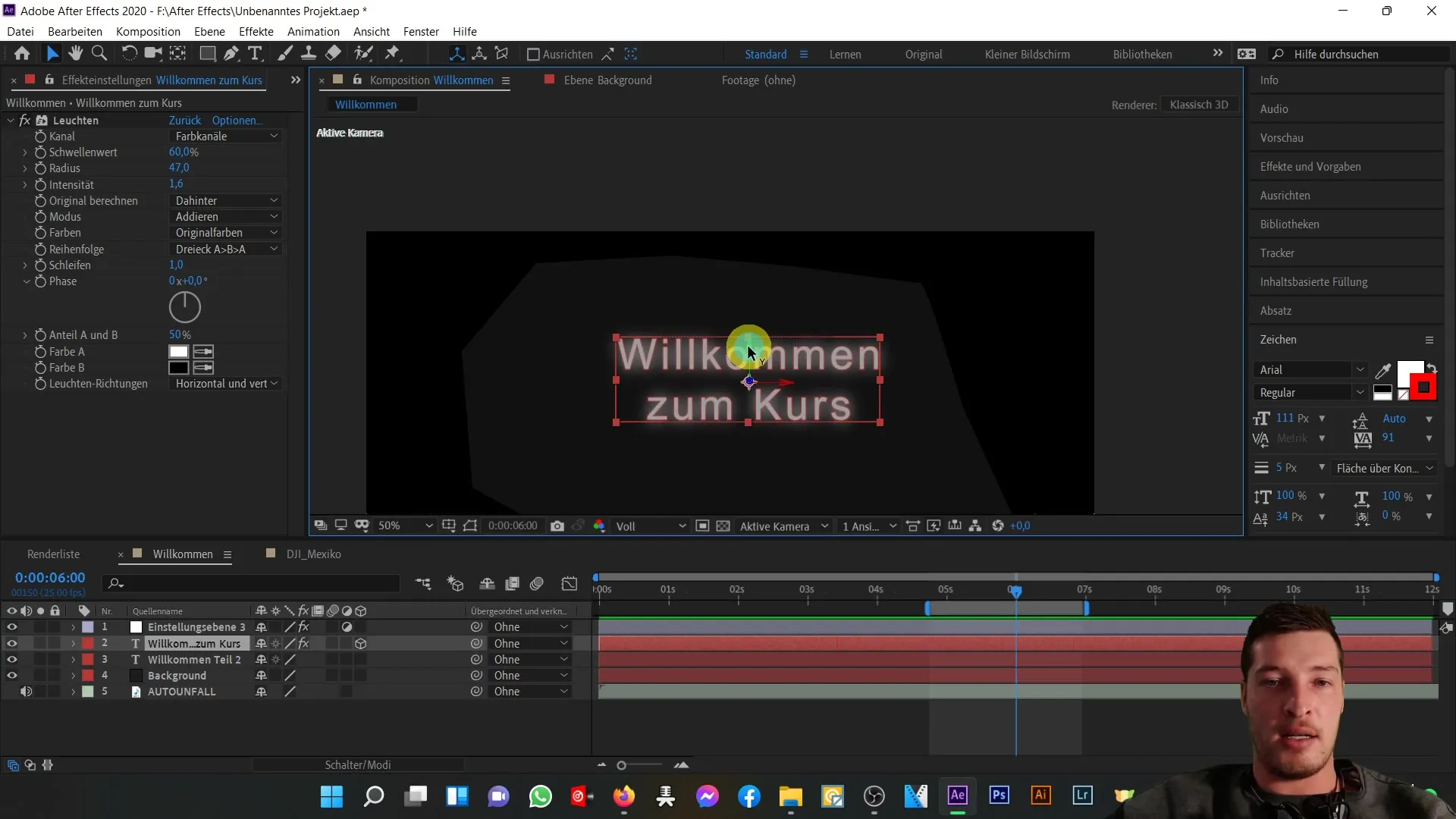 Nach dem Tutorial: Benutzeroberfläche von After Effects verstehen