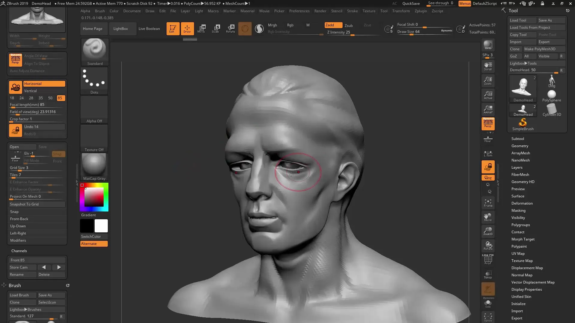 ZBrush 2019 – Universālās kameras izmantošana uzlabotai grafikai ZBrush 2019 – Universālās kameras izmantošana uzlabotai renderēšanai
