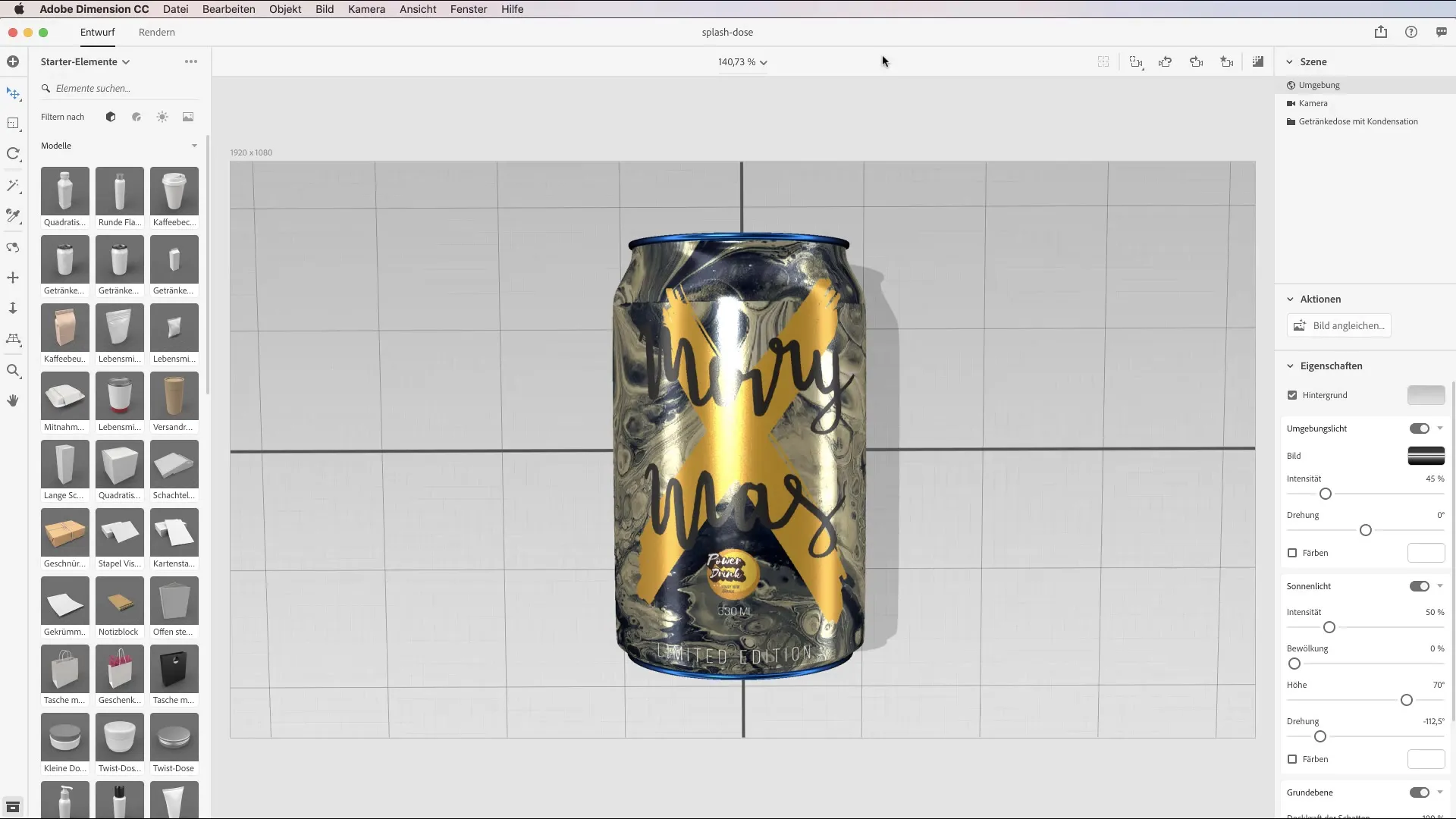Efektīvi eksportēt 3D ainas programmā Adobe Dimension CC Efektīva 3D ainavu eksportēšana programmā Adobe Dimension CC