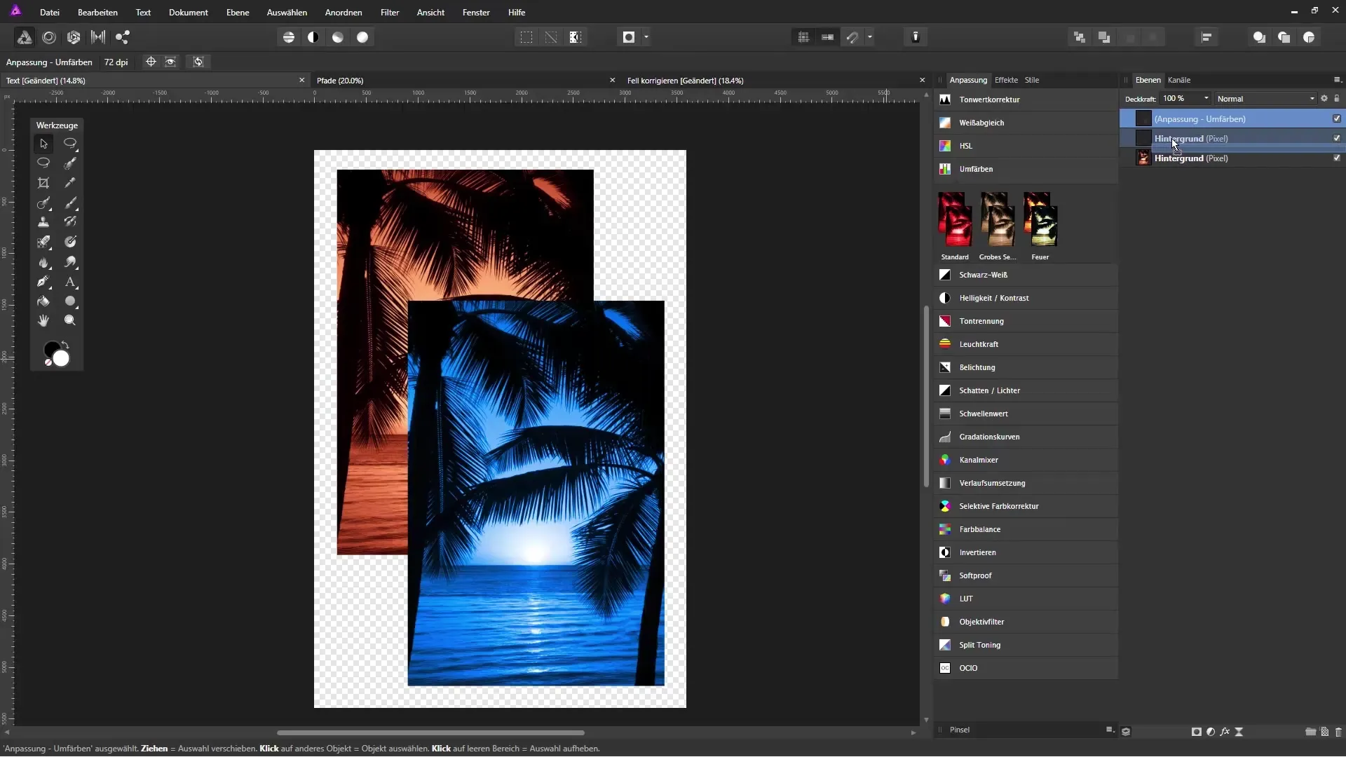 Uporaba mask za rezanje v Affinity Photo