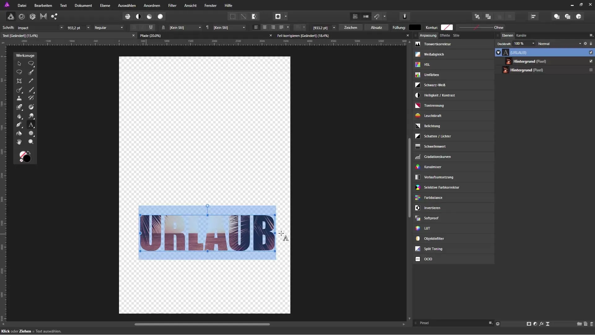 Uporaba mask za rezanje v Affinity Photo