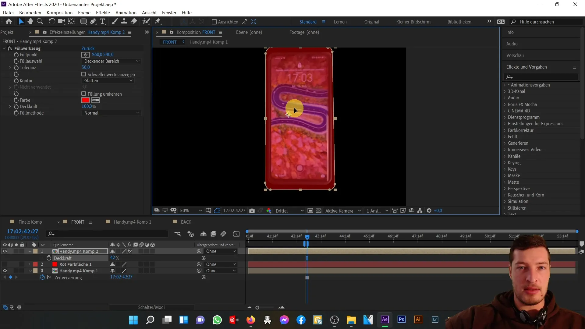 Penyesuaian yang sempurna antara bagian depan dan belakang ponsel 3D di After Effects Penyesuaian sempurna antara bagian depan dan belakang ponsel 3D dalam After Effects
