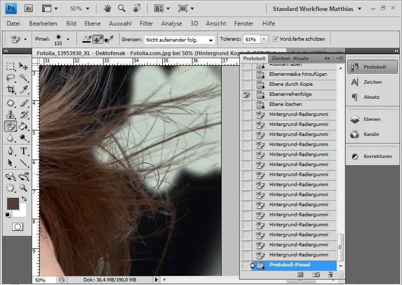Remover o fundo do cabelo com a borracha de fundo - nunca foi tão fácil