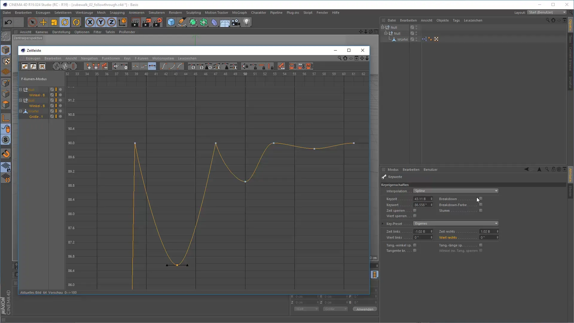 Βελτιστοποίηση καμπυλών F και keyframes στο Cinema 4D