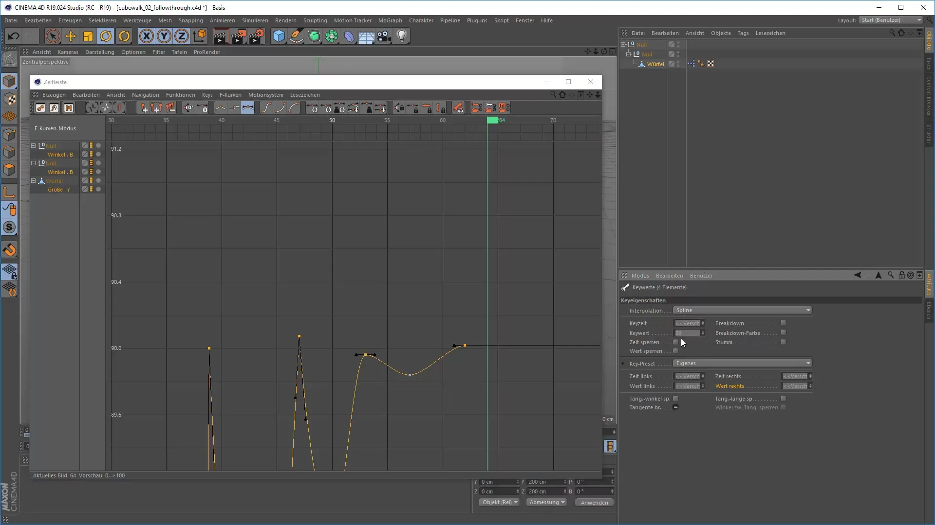 Βελτιστοποίηση καμπυλών F και keyframes στο Cinema 4D