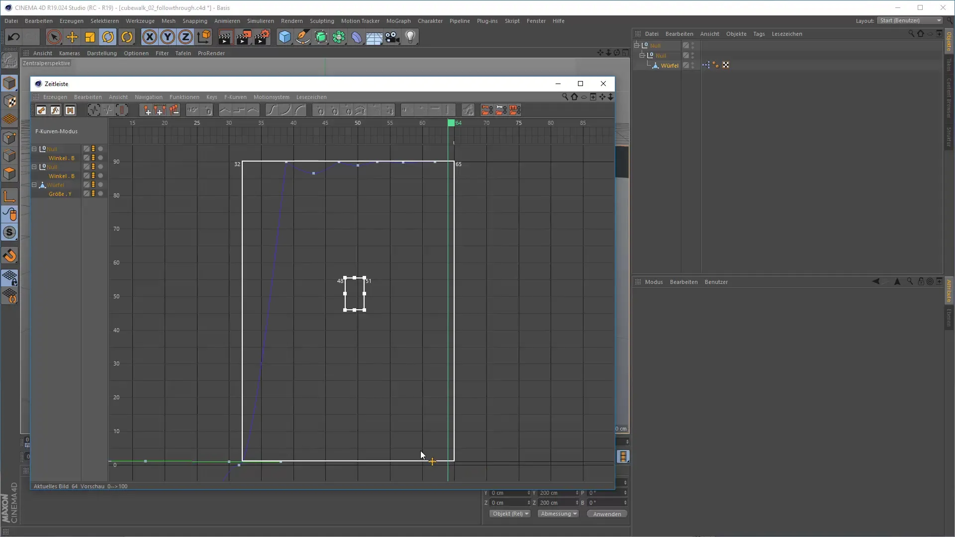Βελτιστοποίηση F-καμπυλών και keyframes στο Cinema 4D