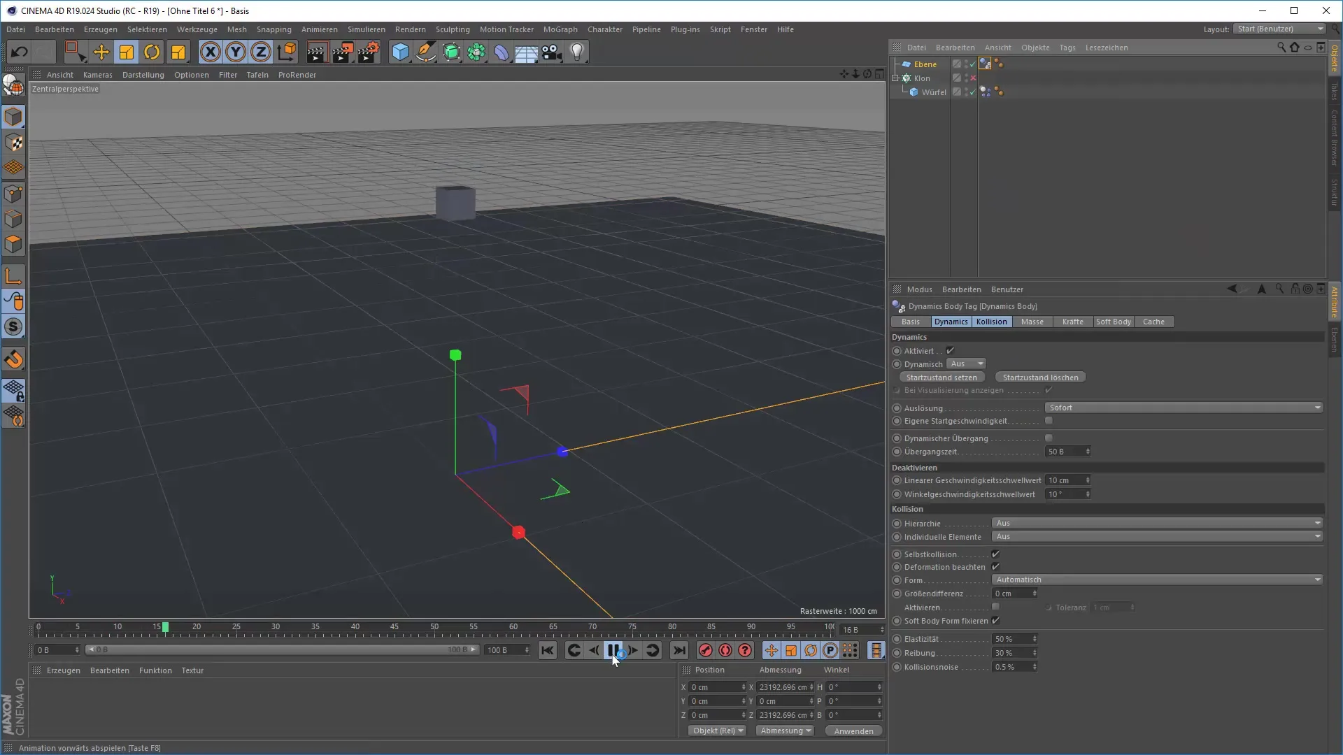 3D-Animation mit Dynamics in Cinema 4D: Eine Schritt-für-Schritt-Anleitung