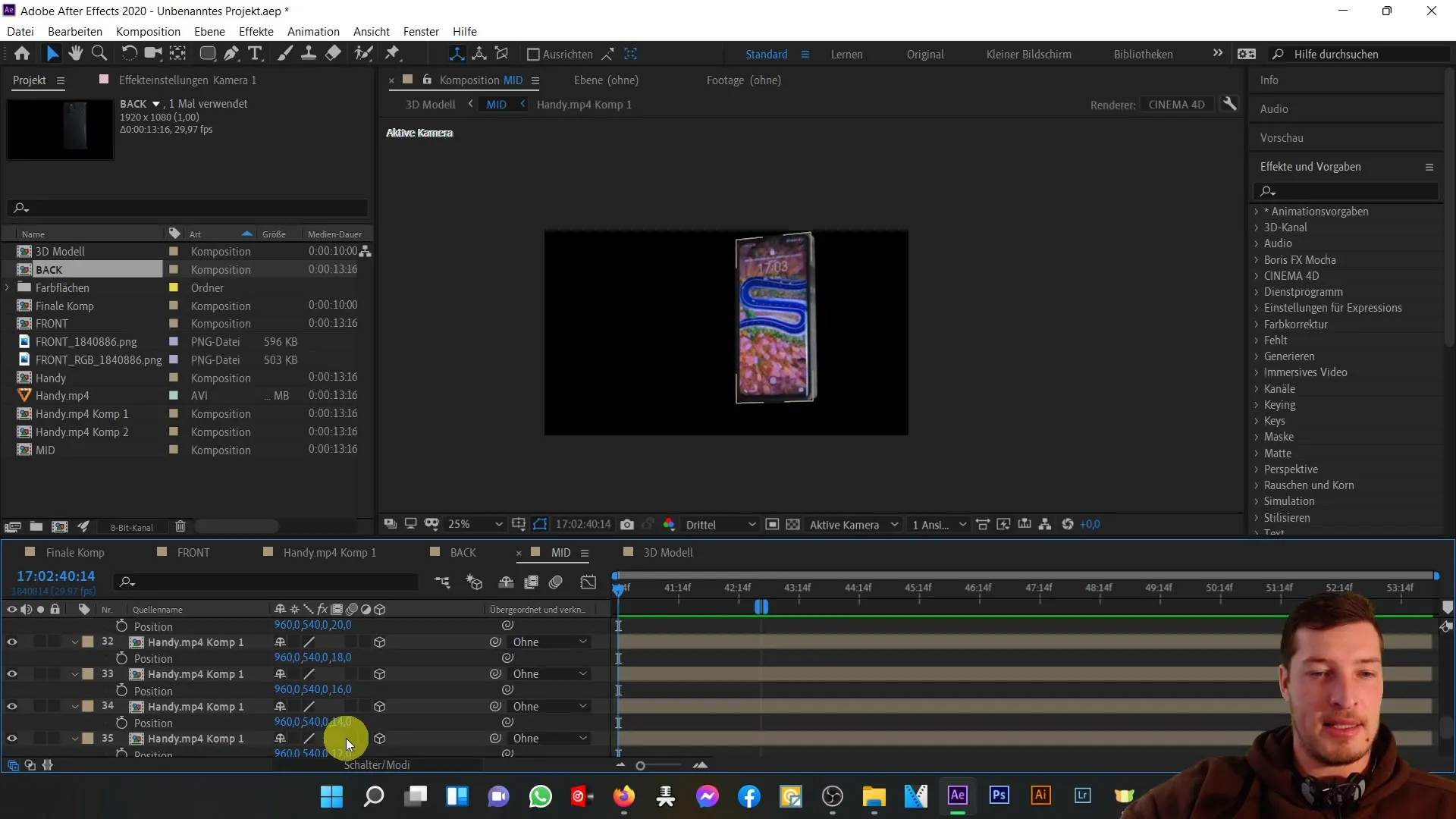 Effektives 3D-Handy-Modell in After Effects erstellen
