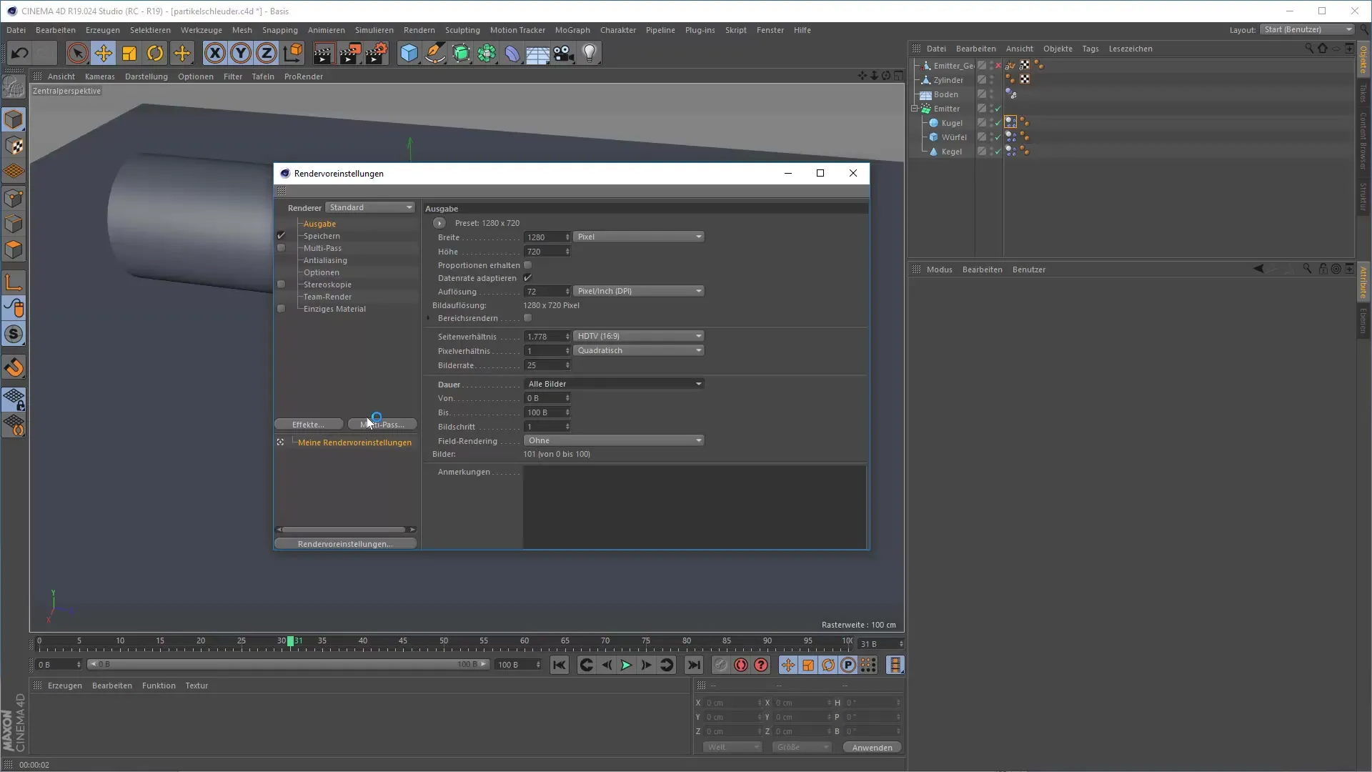 3D-Κίνηση στο Cinema 4D: Ρέματα και Εξαγωγή