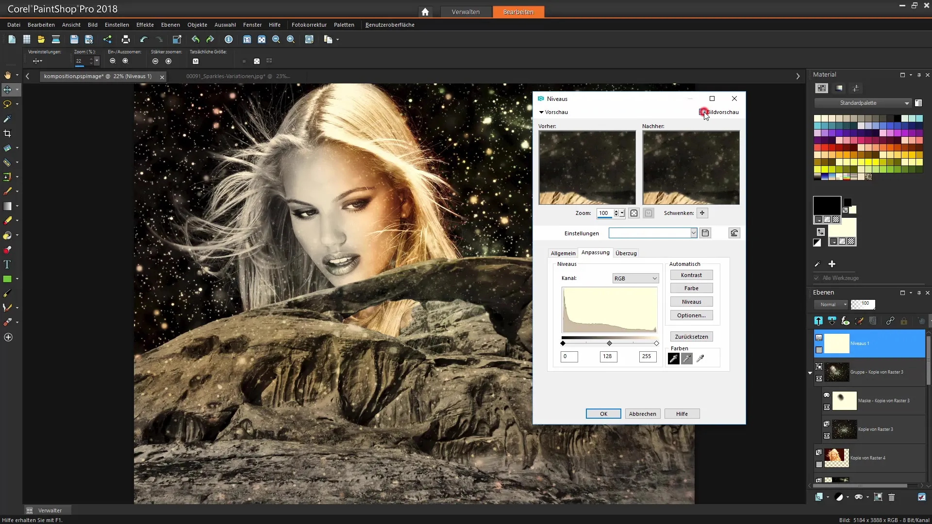 Corel PaintShop Pro: Bildkomposition mit Text und Effekten erstellen Corel PaintShop Pro: Bildkomposition mit Text und Effekten erstellen