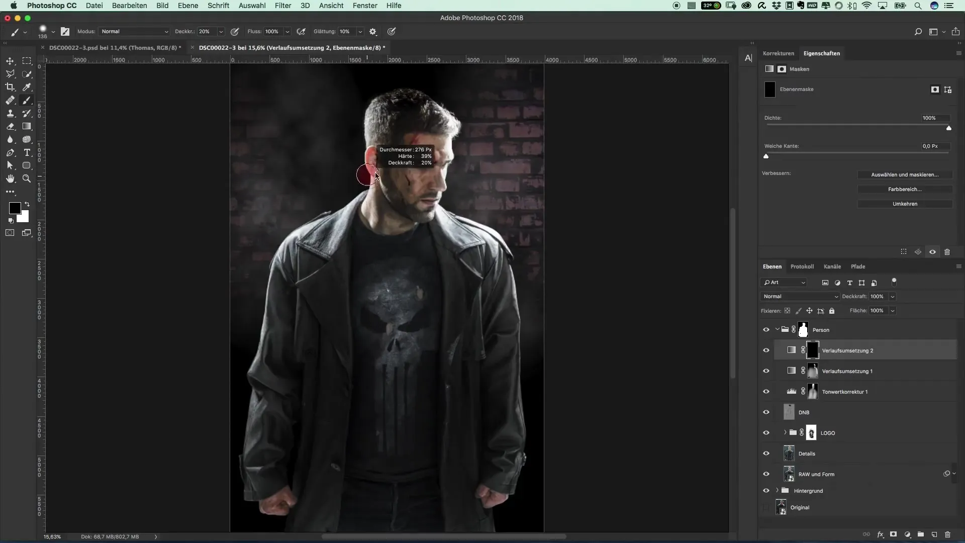 (Beliebte Filmplakate und Cinemaeffekte: Der Stil von The Punisher)