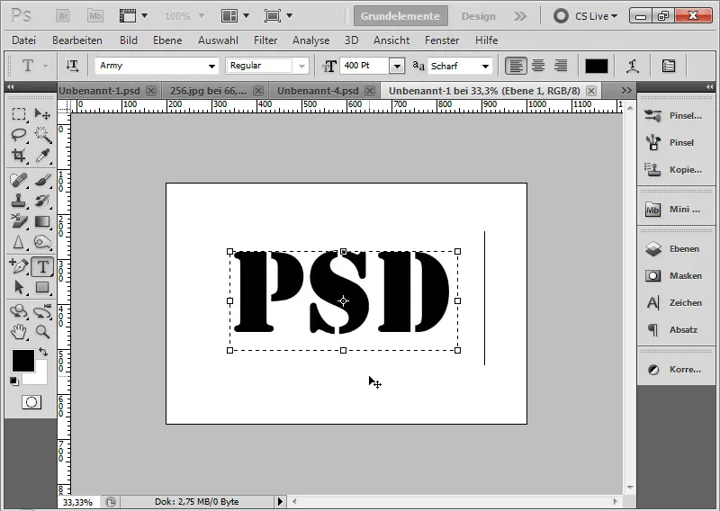 Grungeeffekt for typografi og layout