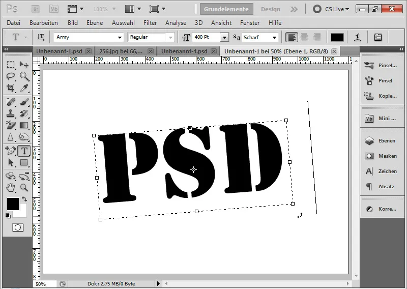 Grungeeffekt for typografi og layout