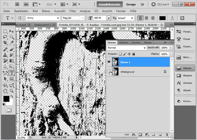 Grungeeffekt for typografi og layout