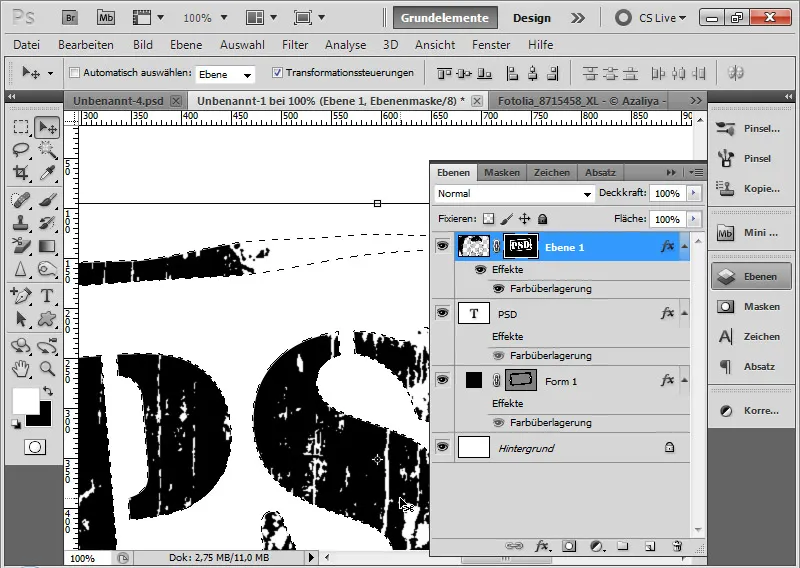 Grungeeffekt for typografi og layout