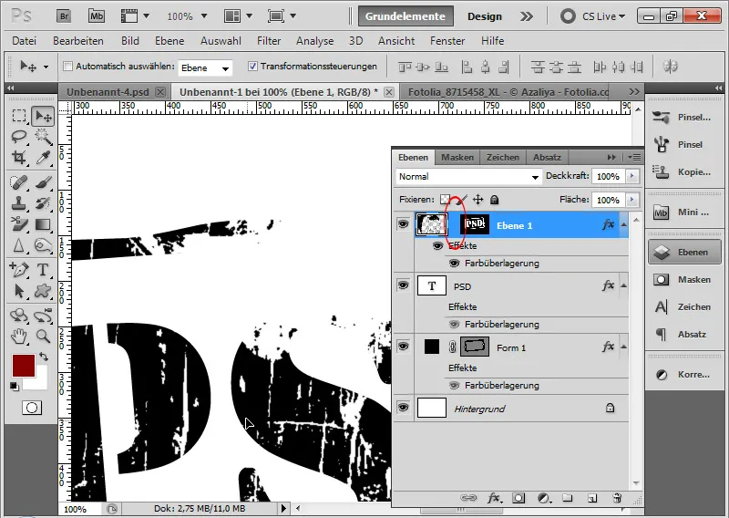 Grungeeffekt for typografi og layout