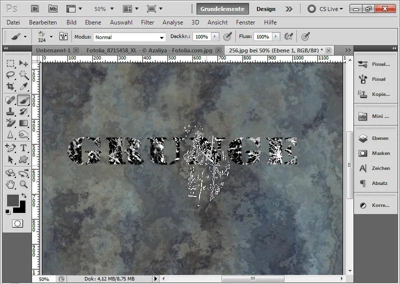 Grungeeffekt for typografi og layout