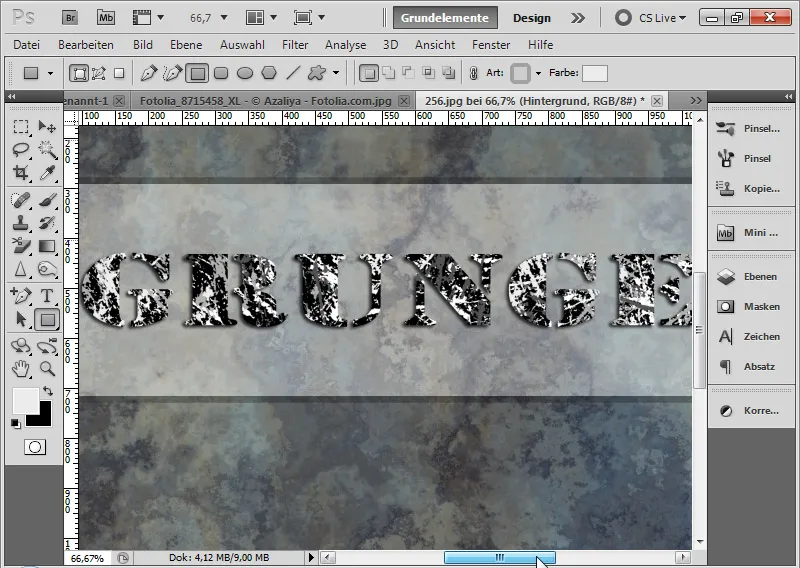 Grungeeffekt for typografi og layout