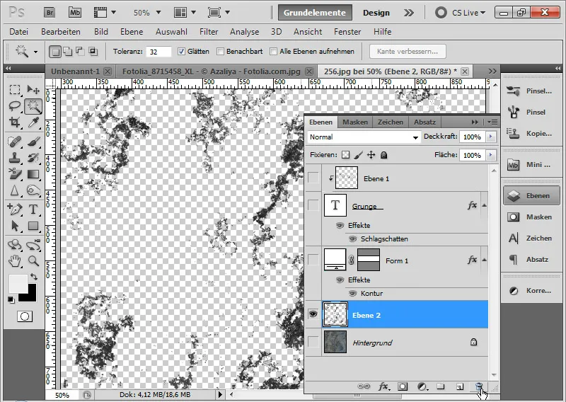 Grungeeffekt for typografi og layout
