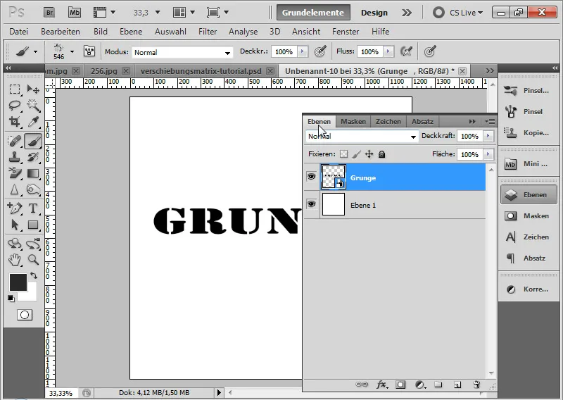 Grungeeffekter for typografi og oppsett