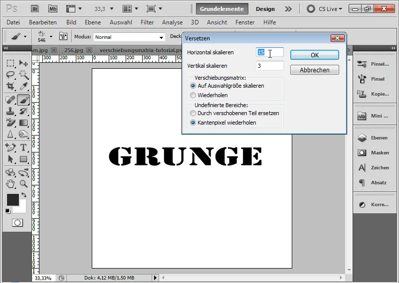 Grungeeffekt for typografi og layout