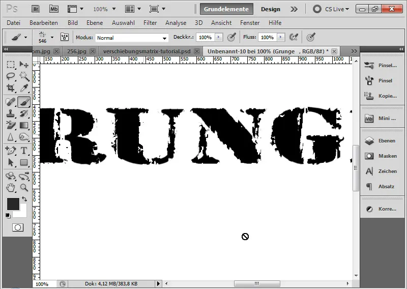 Grungeeffekt for typografi og layout