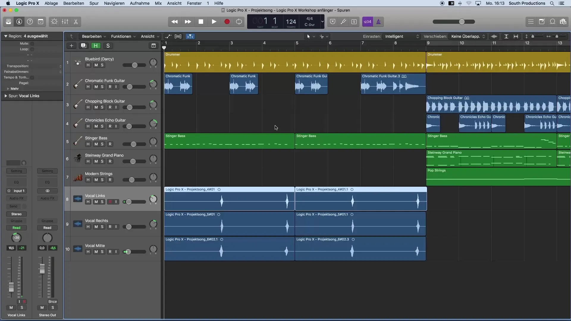 Bearbeitung von Vocalspuren mit Logic Pro X