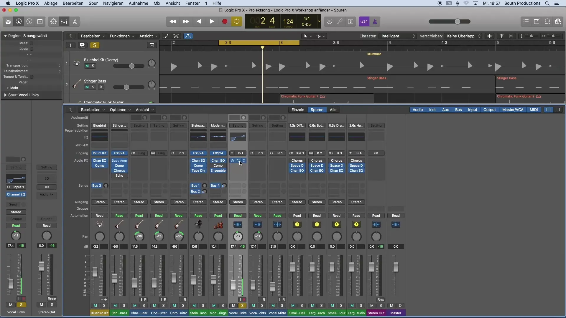 Effekte richtig einsetzen in Logic Pro X