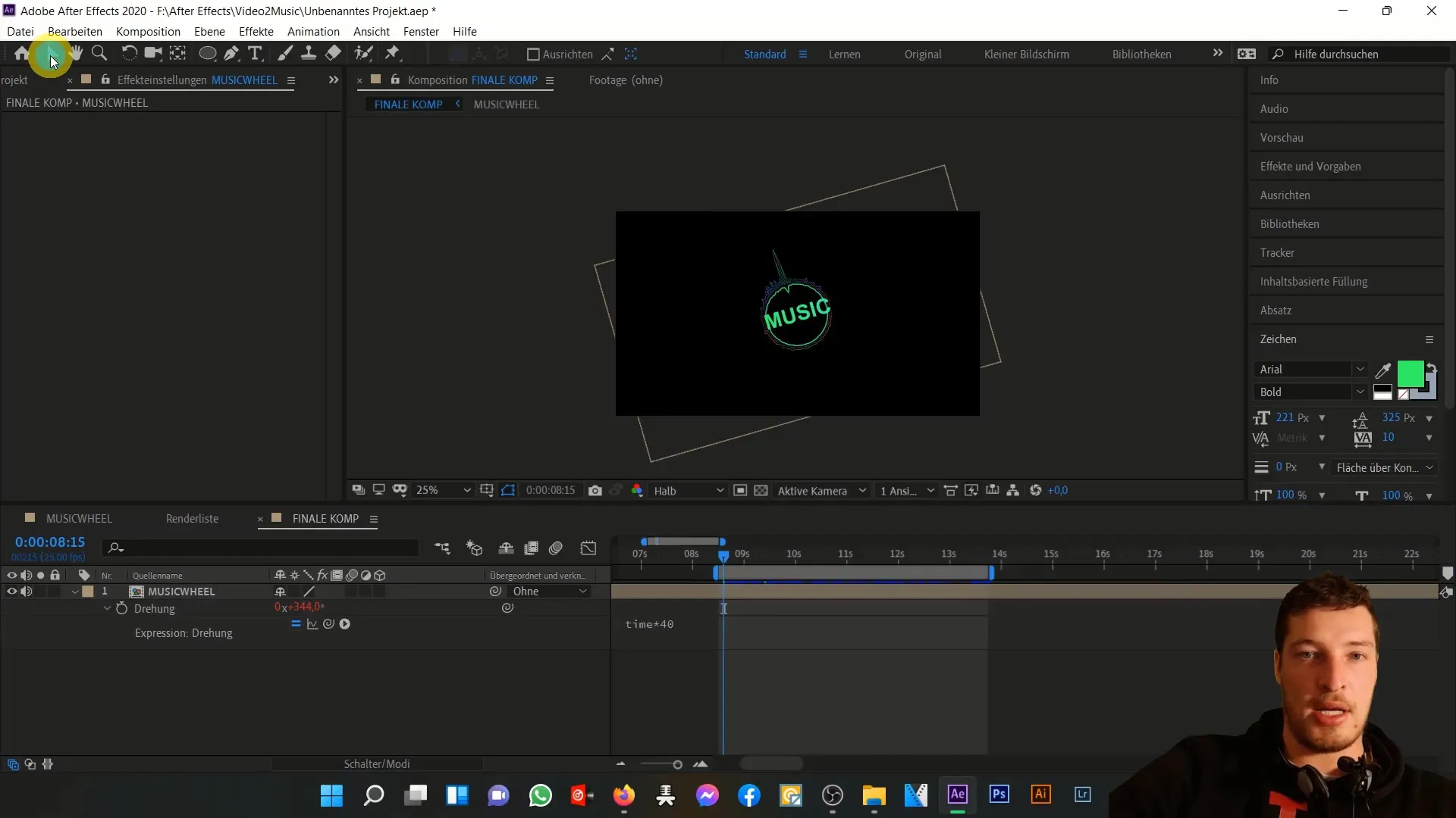 Musik animieren mit After Effects: Time- und Wiggle-Expression im Detail