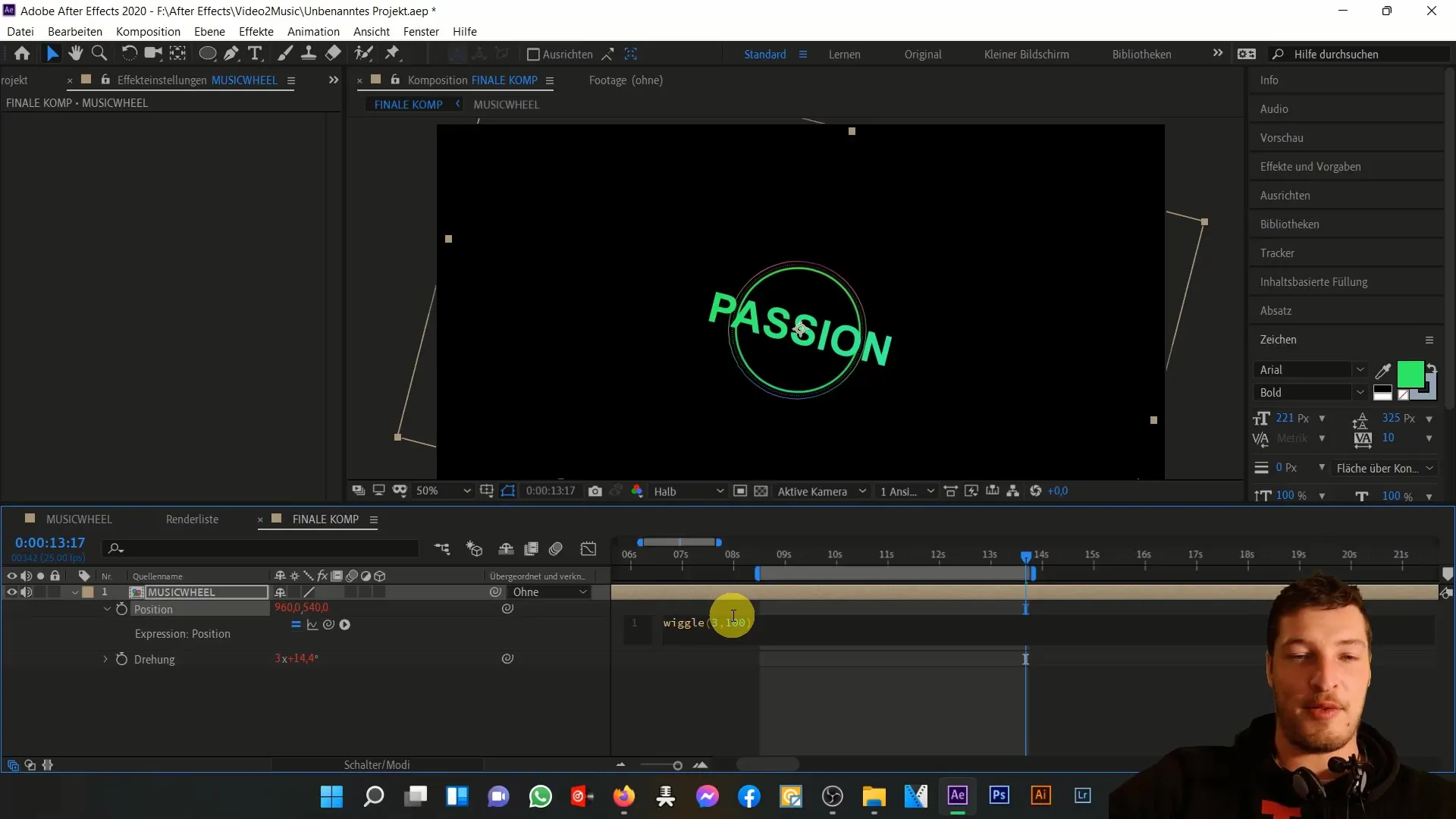 Musik animieren mit After Effects: Time- und Wiggle-Expression im Detail