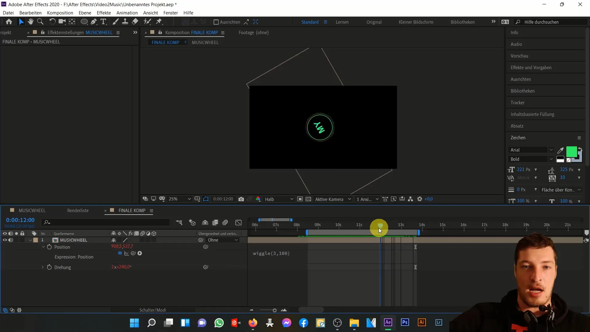Musik animieren mit After Effects: Time- und Wiggle-Expression im Detail