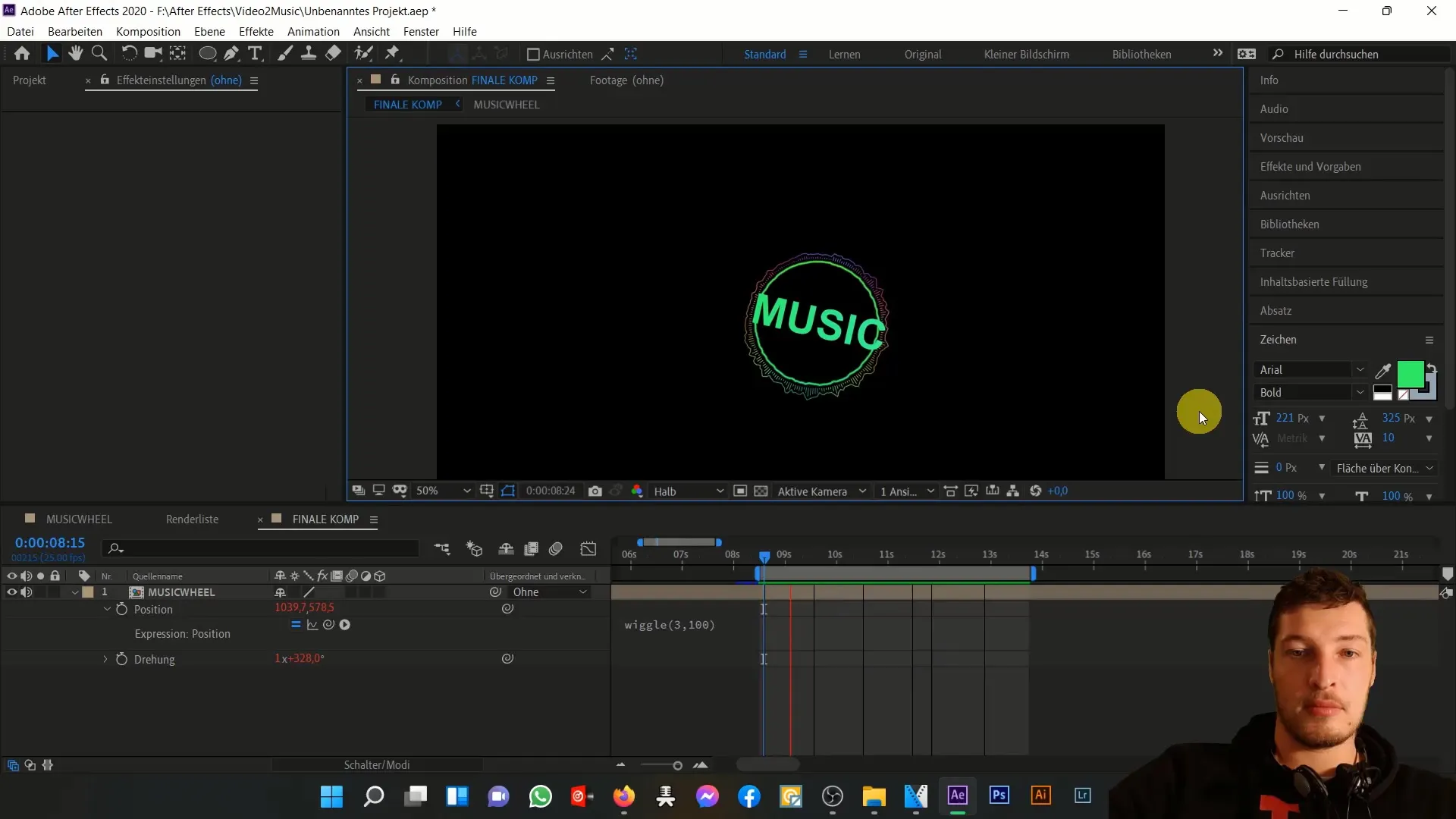 Musik animieren mit After Effects: Time- und Wiggle-Expression im Detail