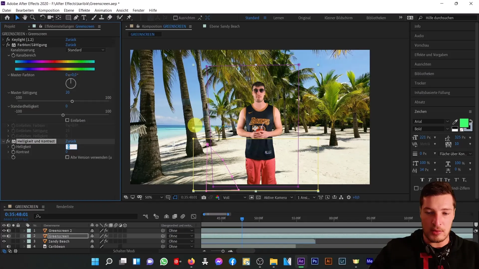 Efek Chroma Key dan Teknik Masking dalam After Effects Efek Hijau-biru After Effects dan Teknik Masker