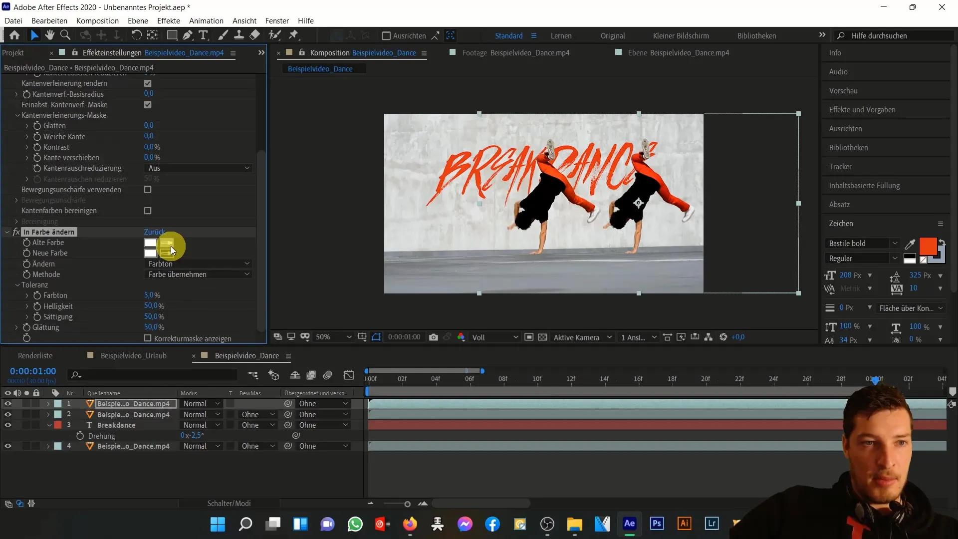 Effektive Nutzung des Rotobrush-Tools in After Effects