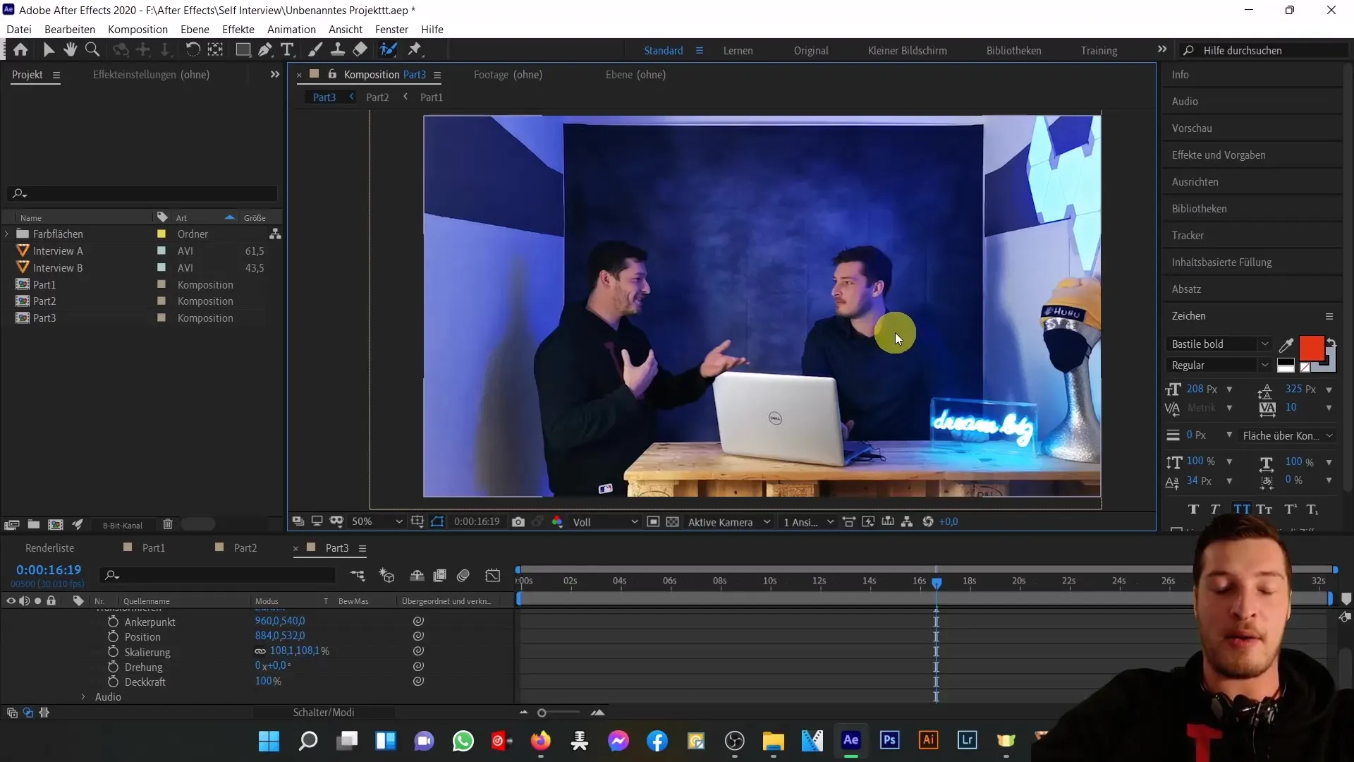 Kreatives Interview mit dir selbst in After Effects – Eine detaillierte Anleitung