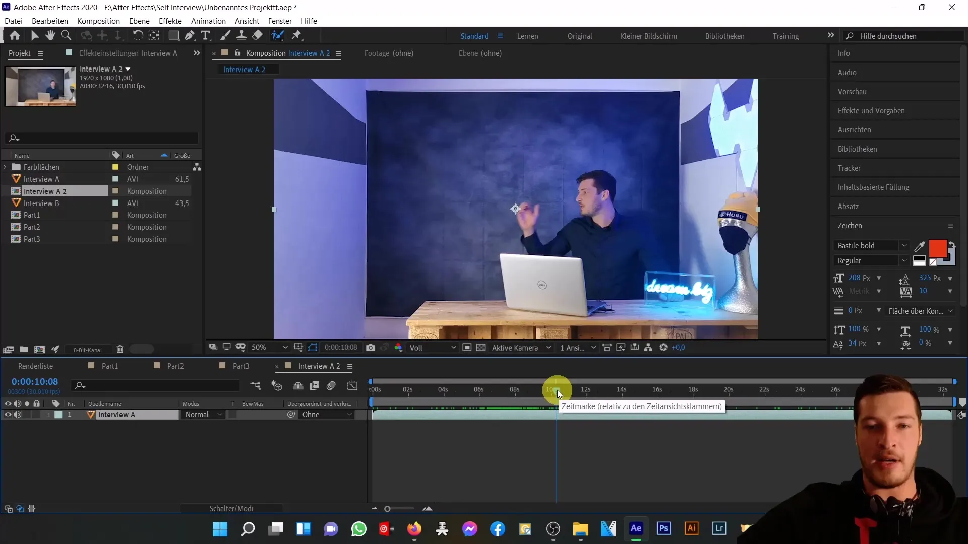 Kreatives Interview mit dir selbst in After Effects – Eine detaillierte Anleitung