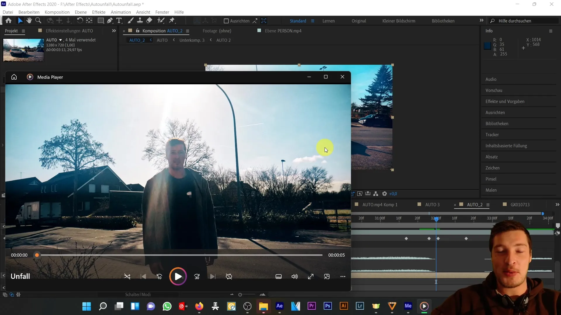 Autounfall in After Effects simulieren