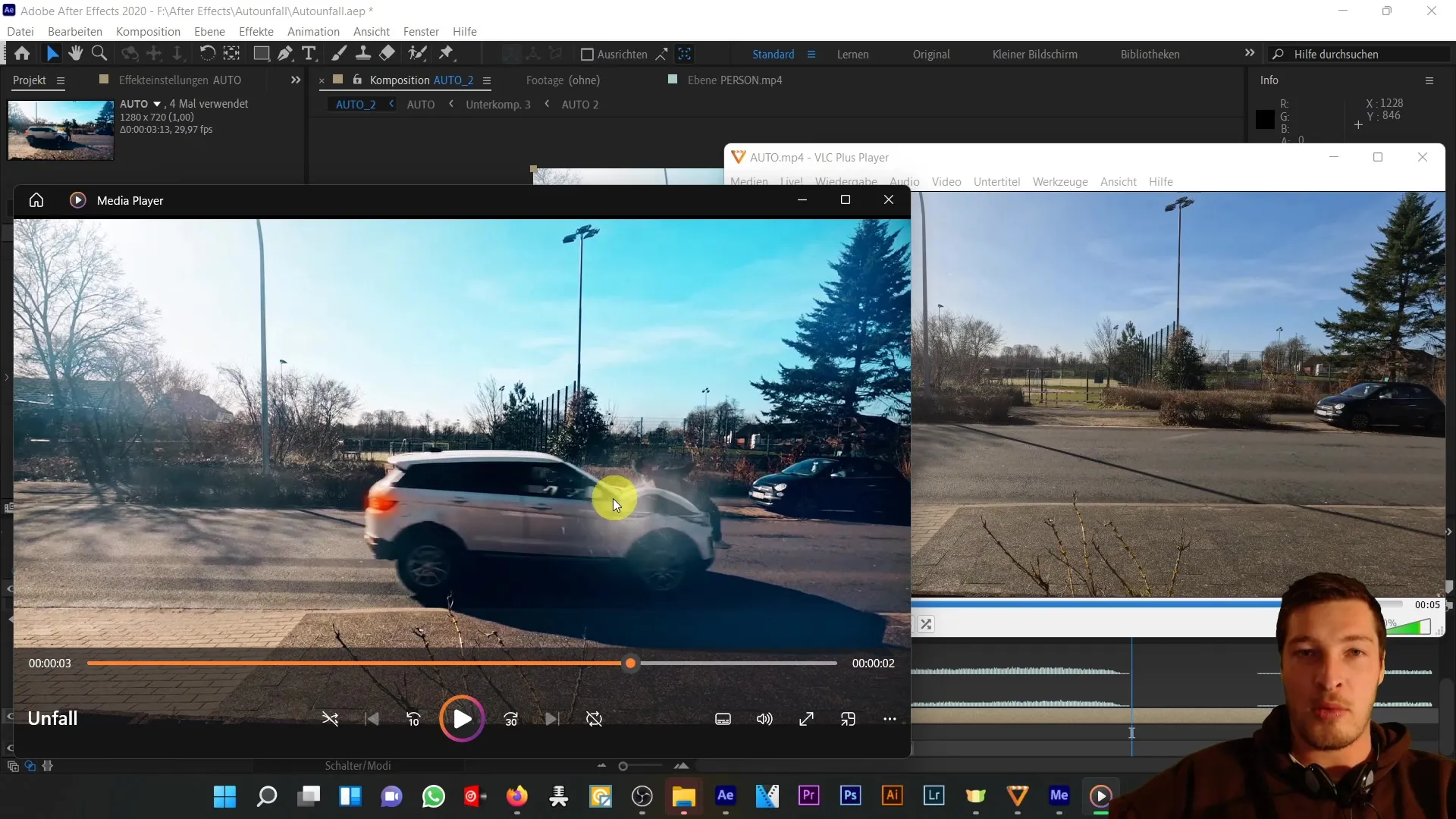 Autounfall in After Effects simulieren