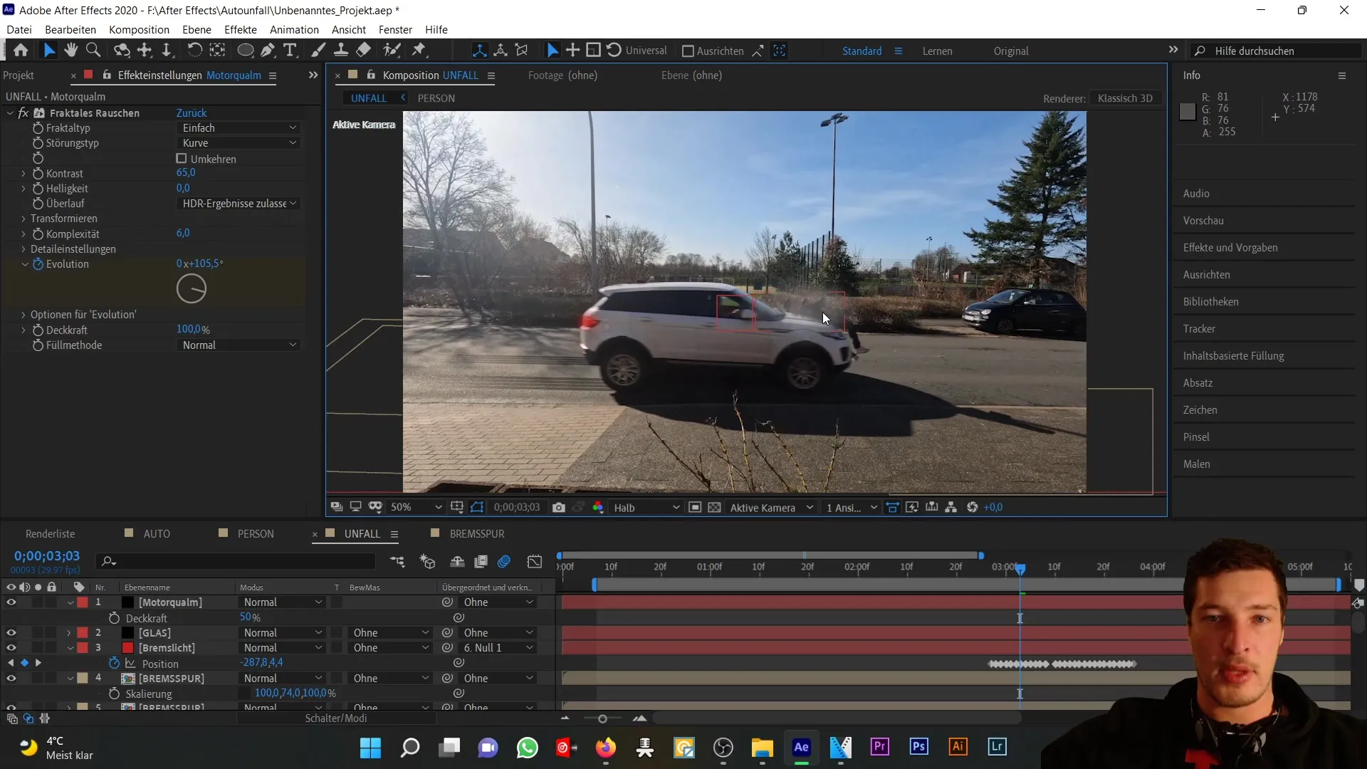 Membuat efek asap realistis untuk kecelakaan mobil di After Effects Membuat efek asap realistis di After Effects untuk kecelakaan mobil